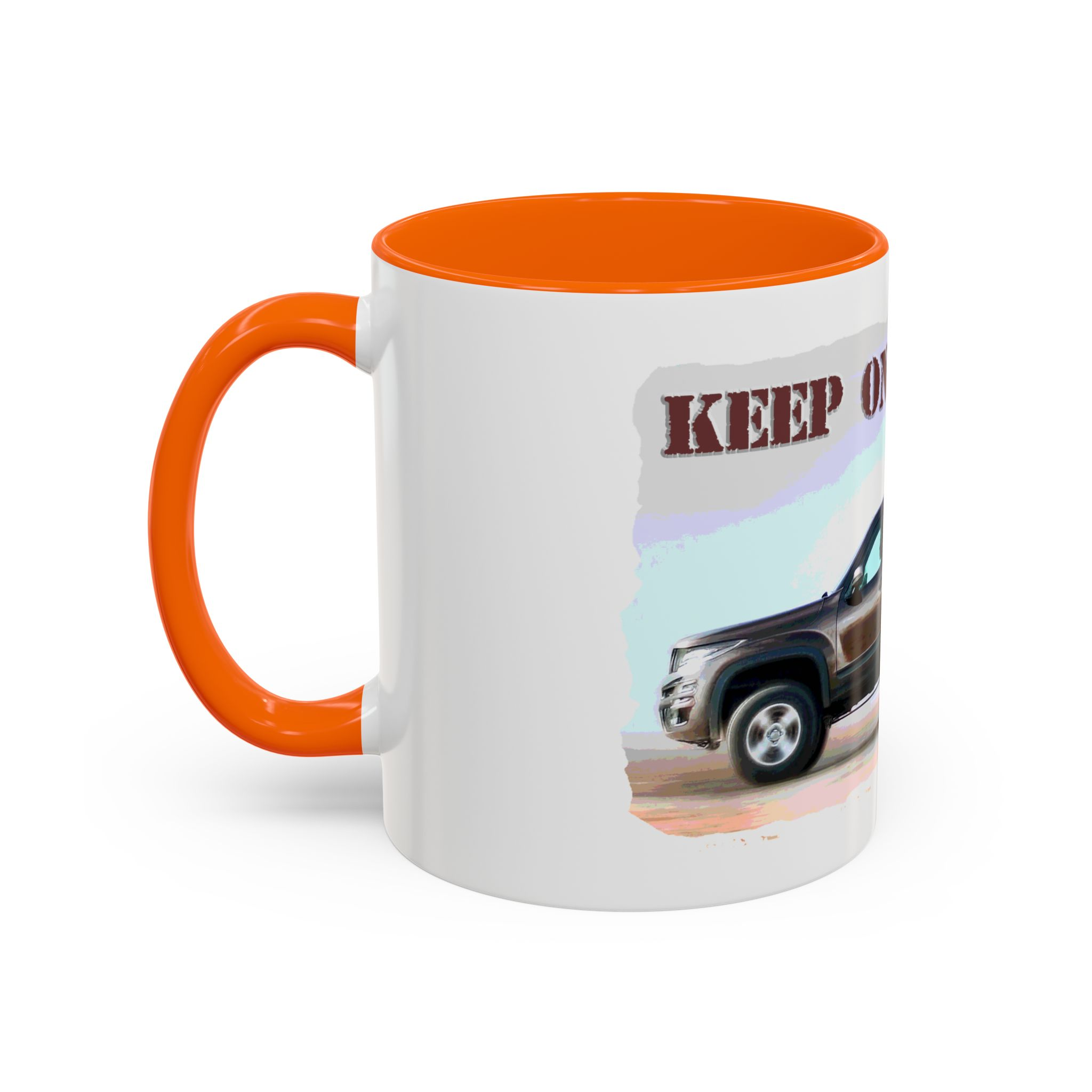 Patriotic "Keep On Truckin'" Accent Coffee Mug (11/15 oz) - Image 43