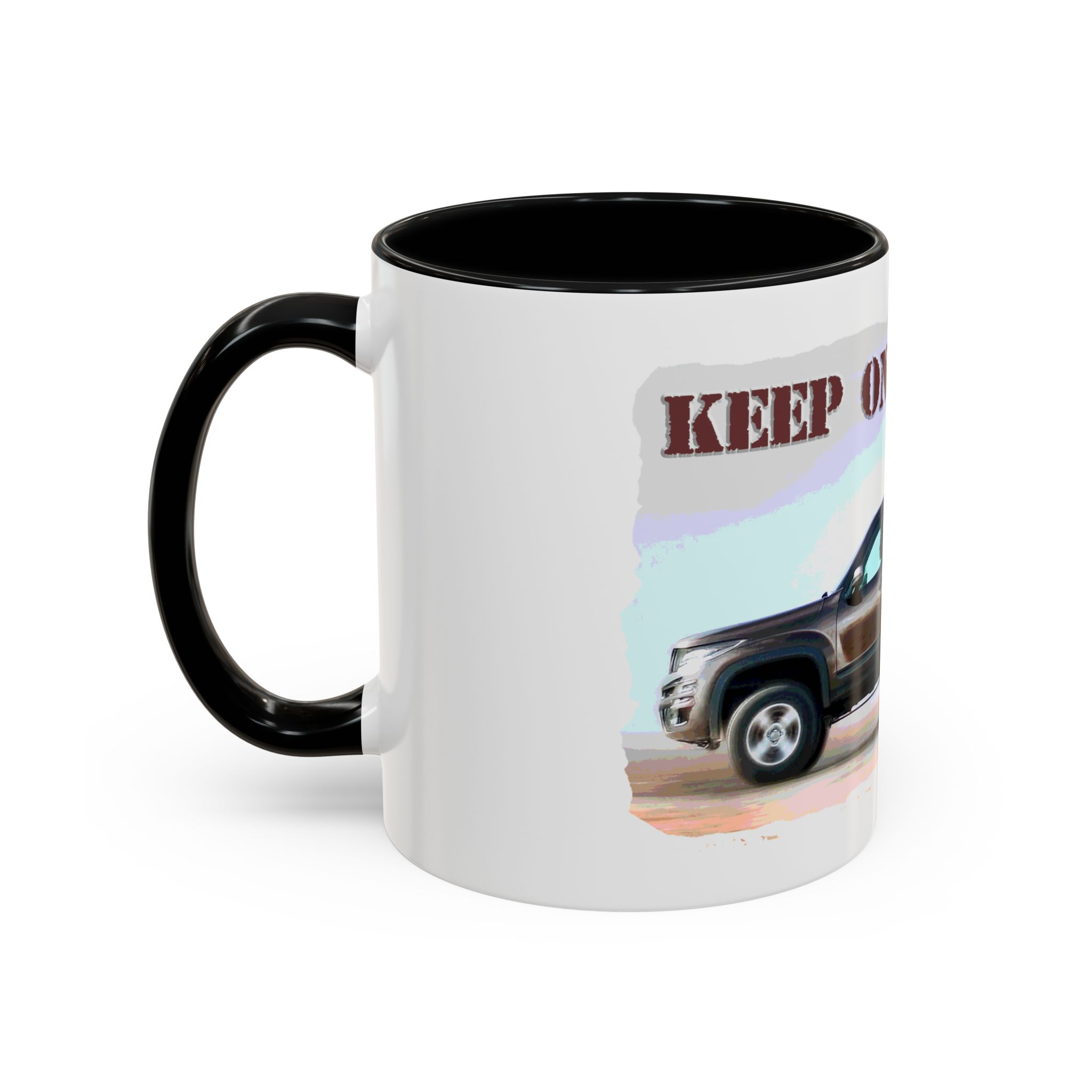 Patriotic "Keep On Truckin'" Accent Coffee Mug (11/15 oz) - Image 3