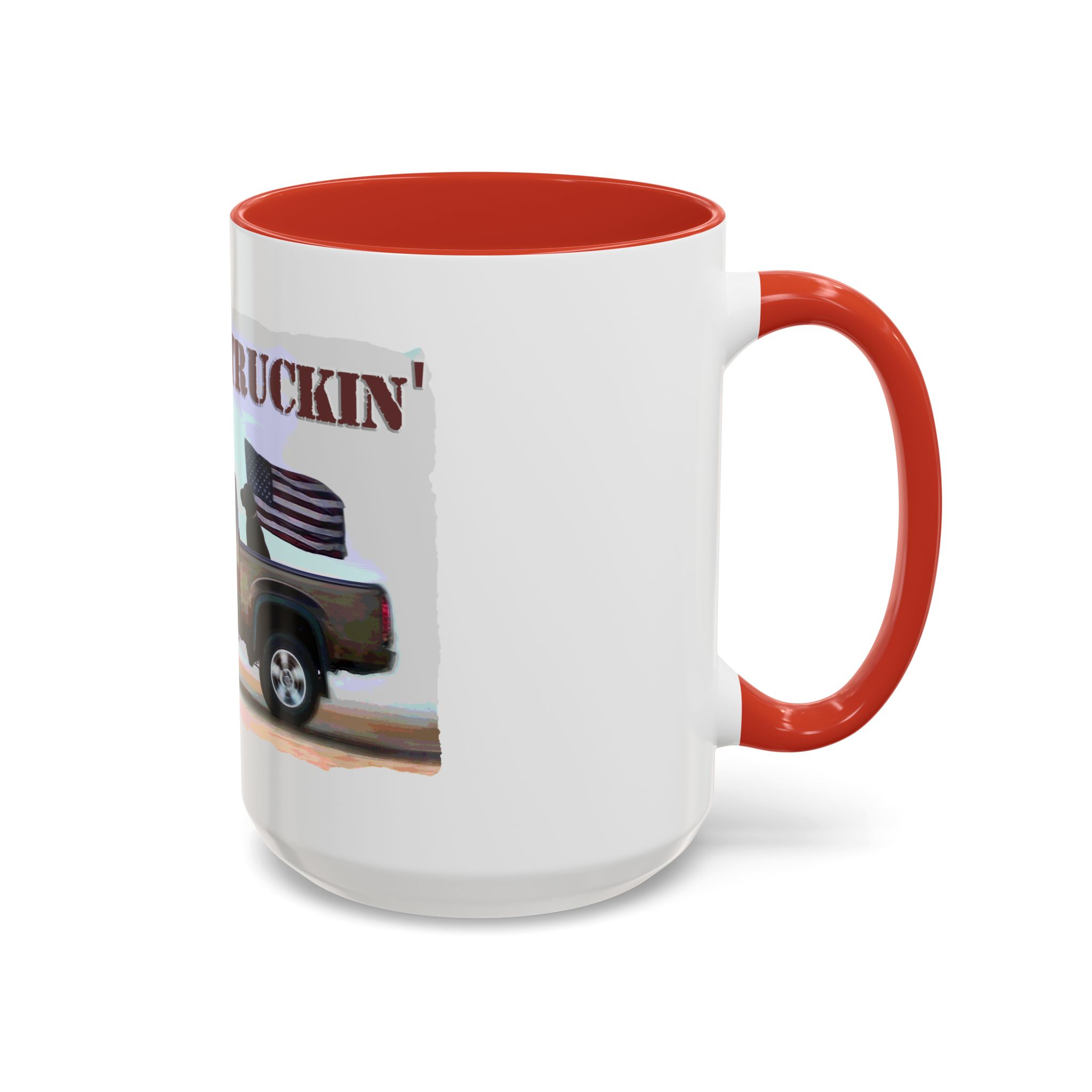 Patriotic "Keep On Truckin'" Accent Coffee Mug (11/15 oz) - Image 30