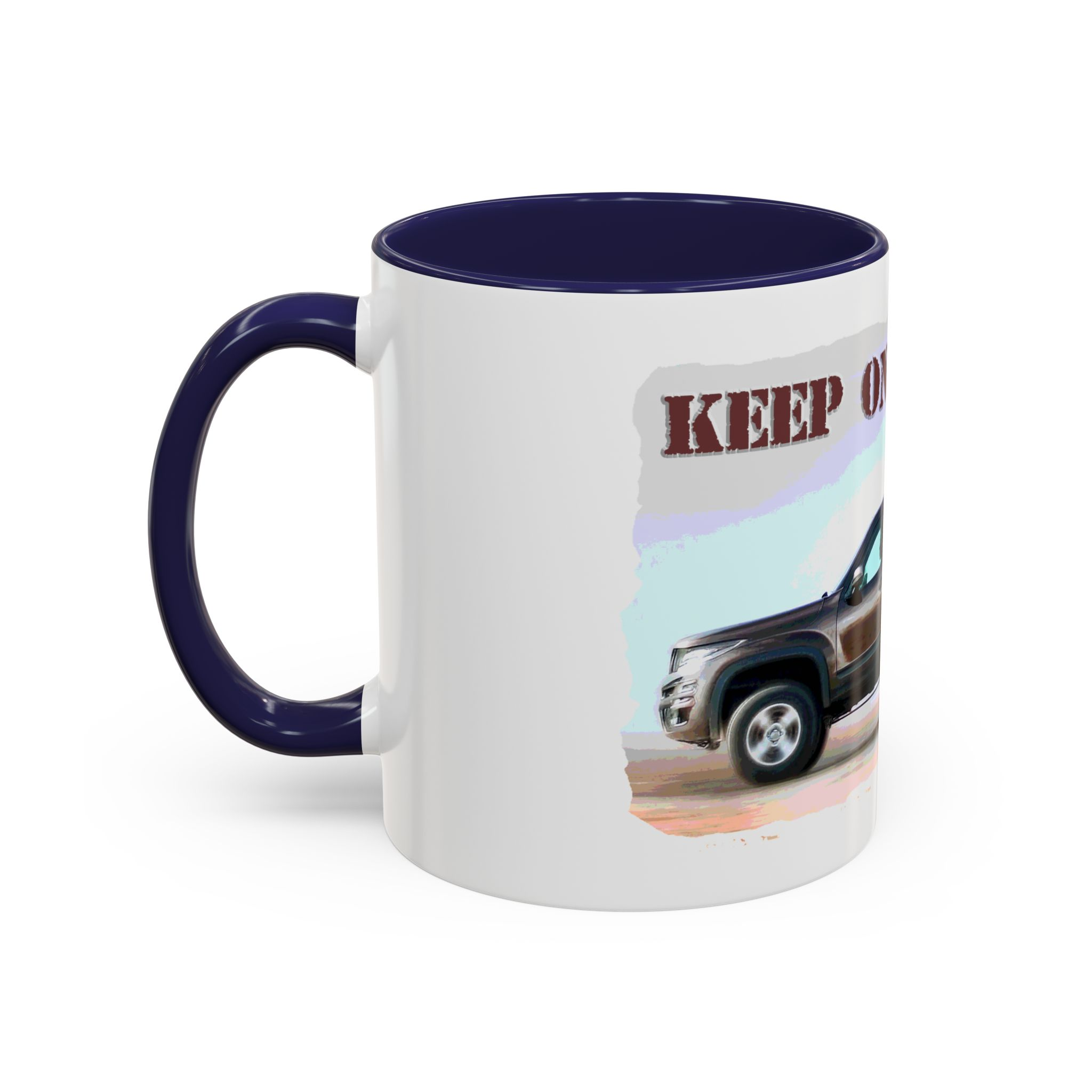 Patriotic "Keep On Truckin'" Accent Coffee Mug (11/15 oz) - Image 7