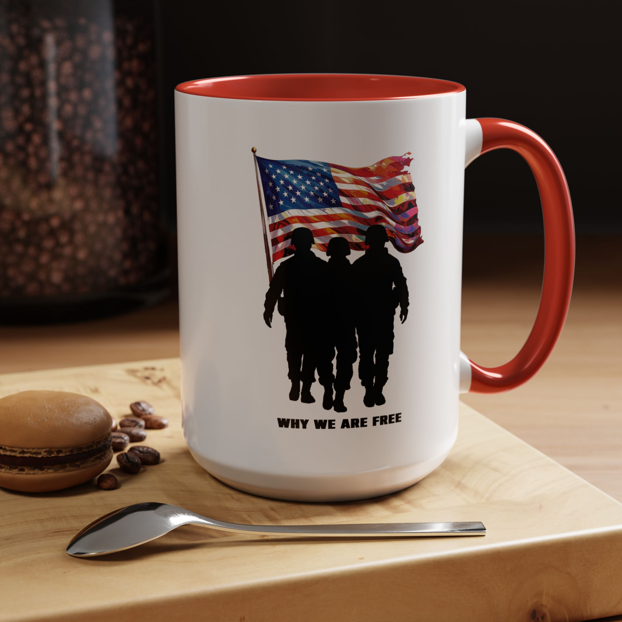 Patriotic Accent Coffee Mug — Stars & Stripes 11/15oz - Image 8