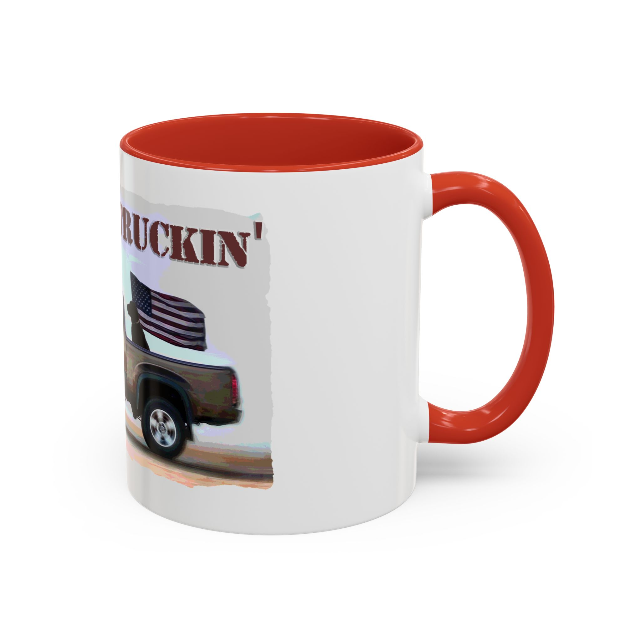 Patriotic "Keep On Truckin'" Accent Coffee Mug (11/15 oz) - Image 14