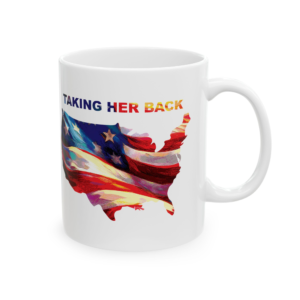 Patriotic Ceramic Mug — American Flag Coffee Cup (11oz & 15oz)