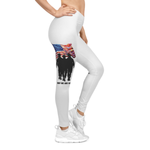 Patriotic Women's Leggings — American Flag All-Over Print