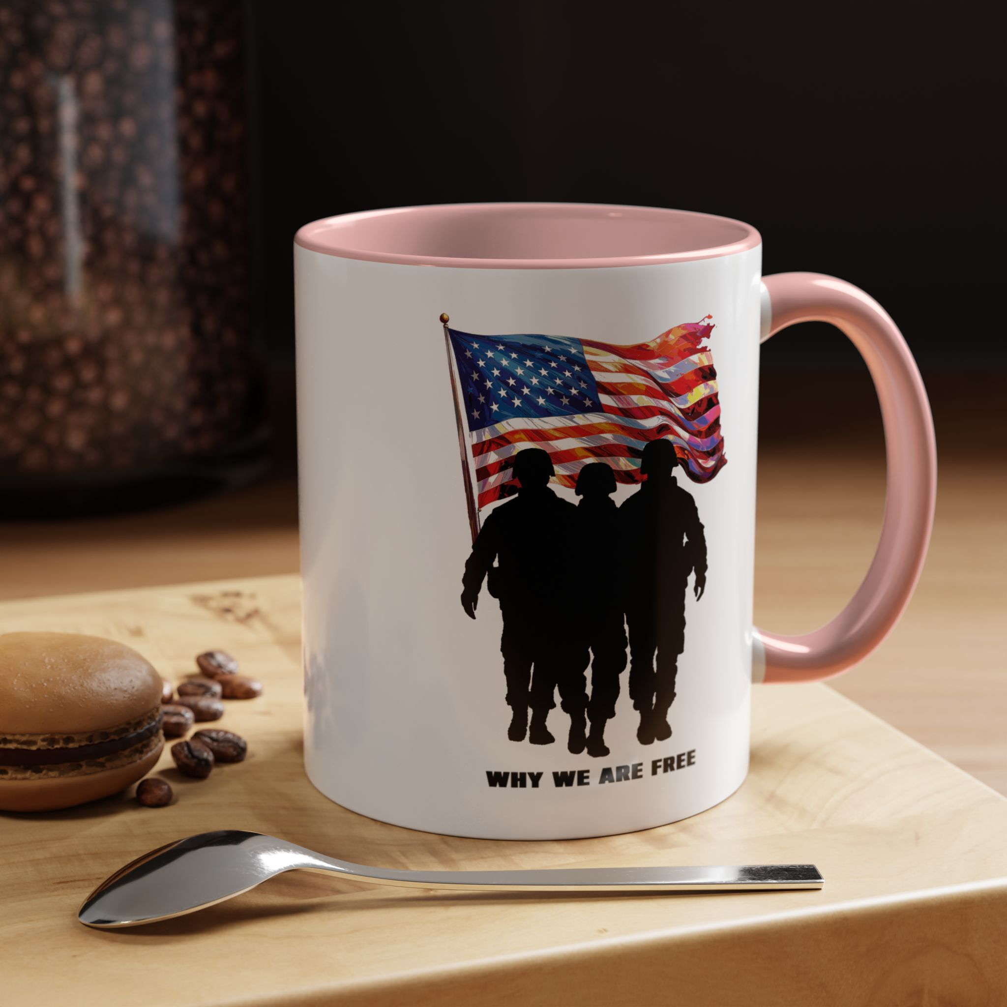 Patriotic Accent Coffee Mug — Stars & Stripes 11/15oz - Image 3