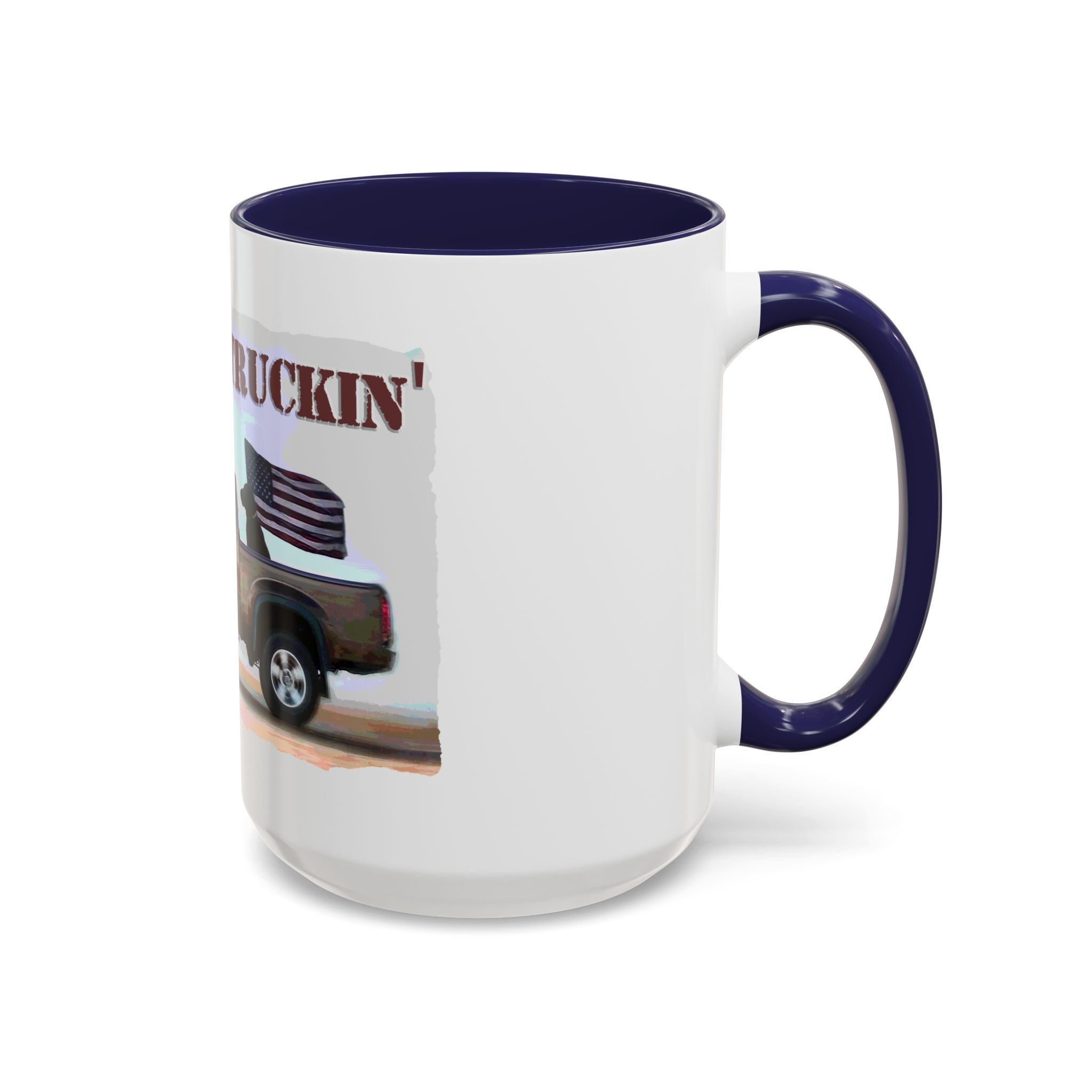 Patriotic "Keep On Truckin'" Accent Coffee Mug (11/15 oz) - Image 22