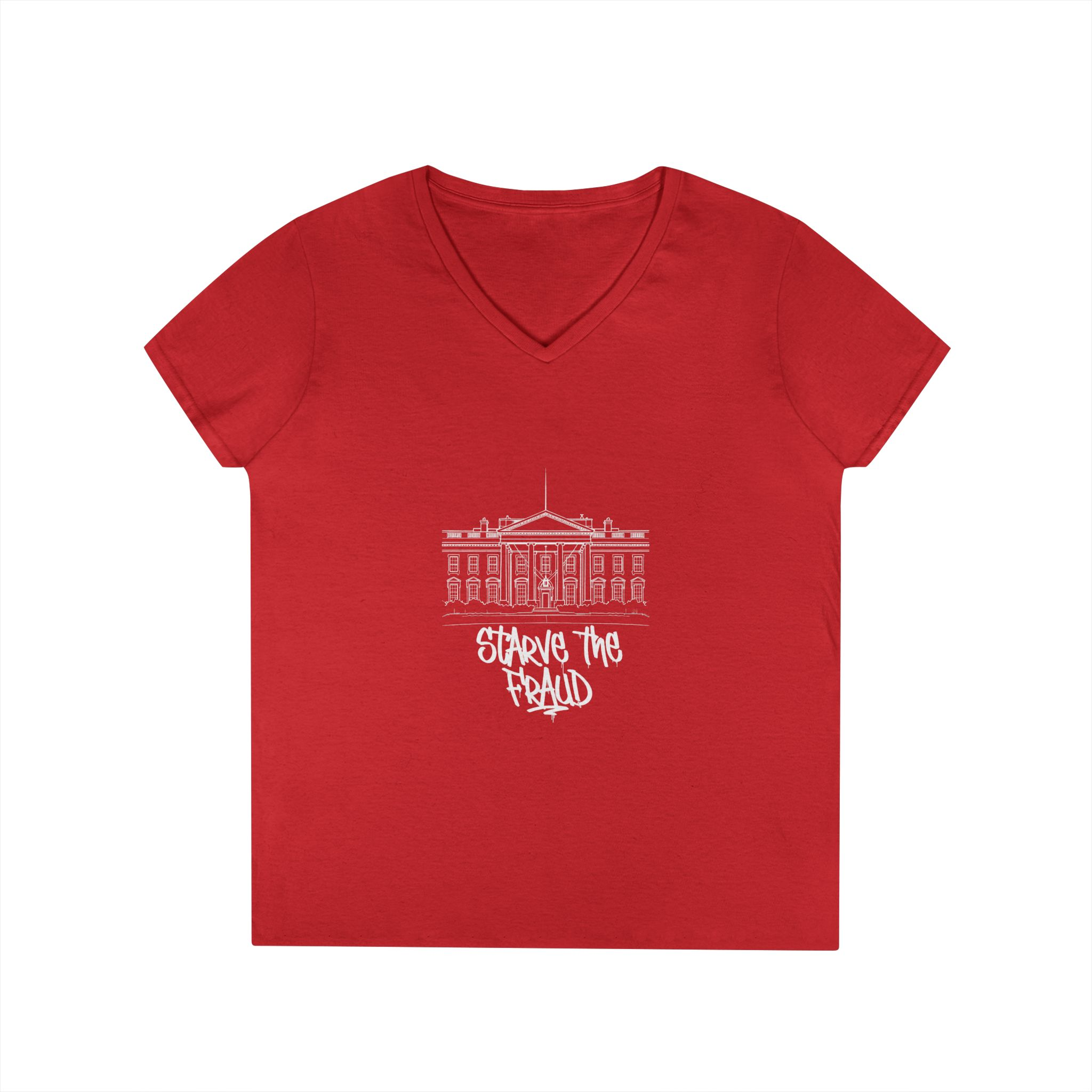 Ladies' V-Neck T-Shirt — "Serve the Proud" Script Graphic, Casual Everyday Tee - Image 2