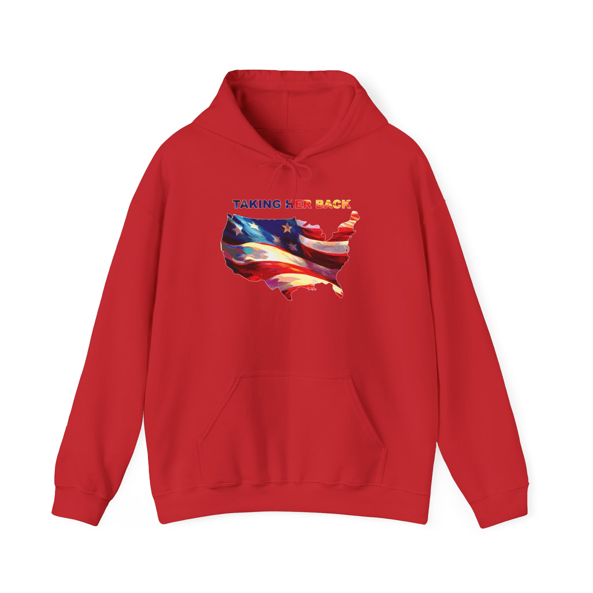 Patriotic Hooded Sweatshirt: Taking Her Back, Unisex Hoodie, American Pride Pullover, Casual Streetwear, Gift for Freedom Lovers - Image 45