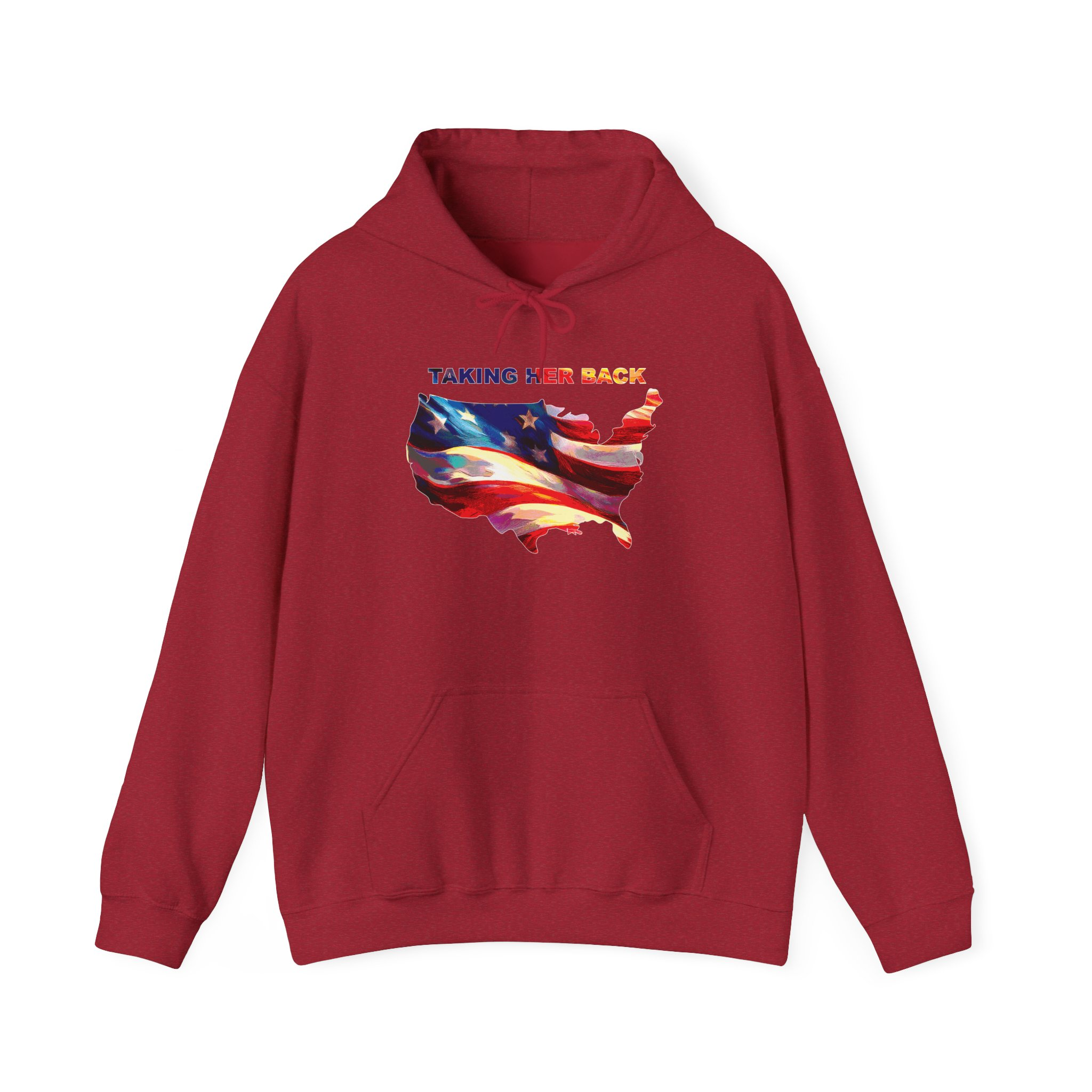 Patriotic Hooded Sweatshirt: Taking Her Back, Unisex Hoodie, American Pride Pullover, Casual Streetwear, Gift for Freedom Lovers - Image 49