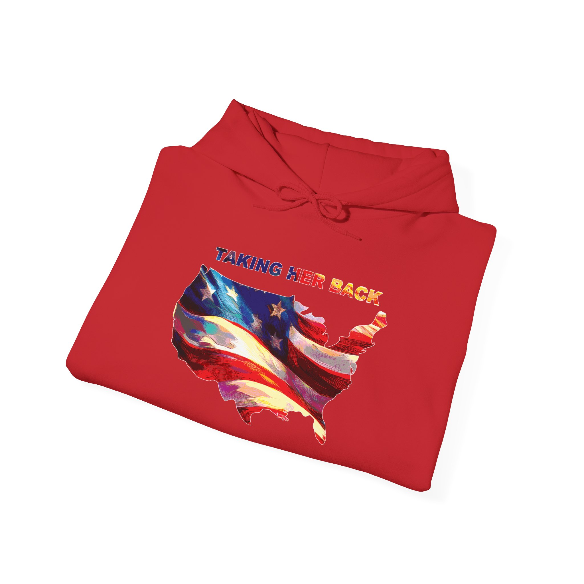 Patriotic Hooded Sweatshirt: Taking Her Back, Unisex Hoodie, American Pride Pullover, Casual Streetwear, Gift for Freedom Lovers - Image 48
