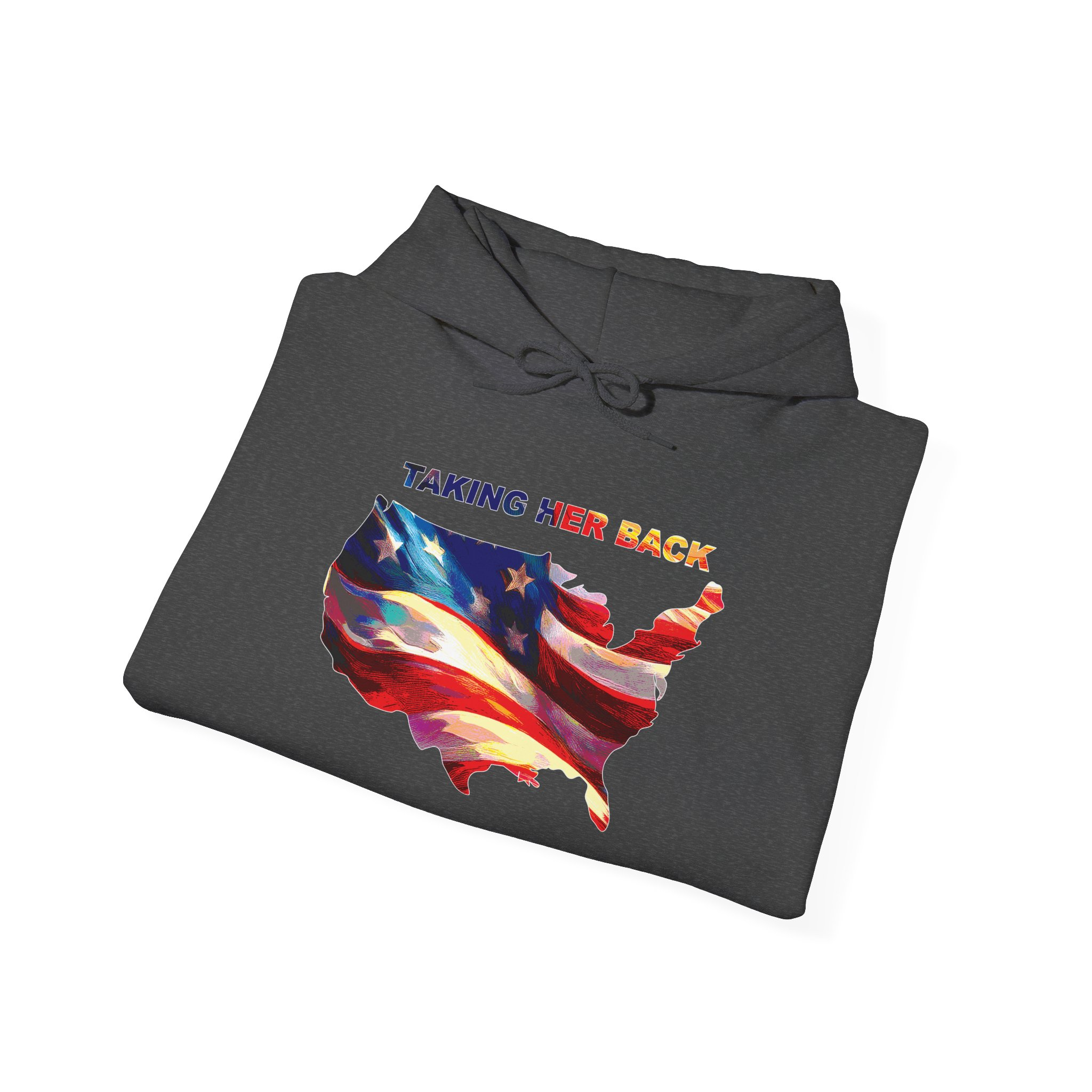 Patriotic Hooded Sweatshirt: Taking Her Back, Unisex Hoodie, American Pride Pullover, Casual Streetwear, Gift for Freedom Lovers - Image 32