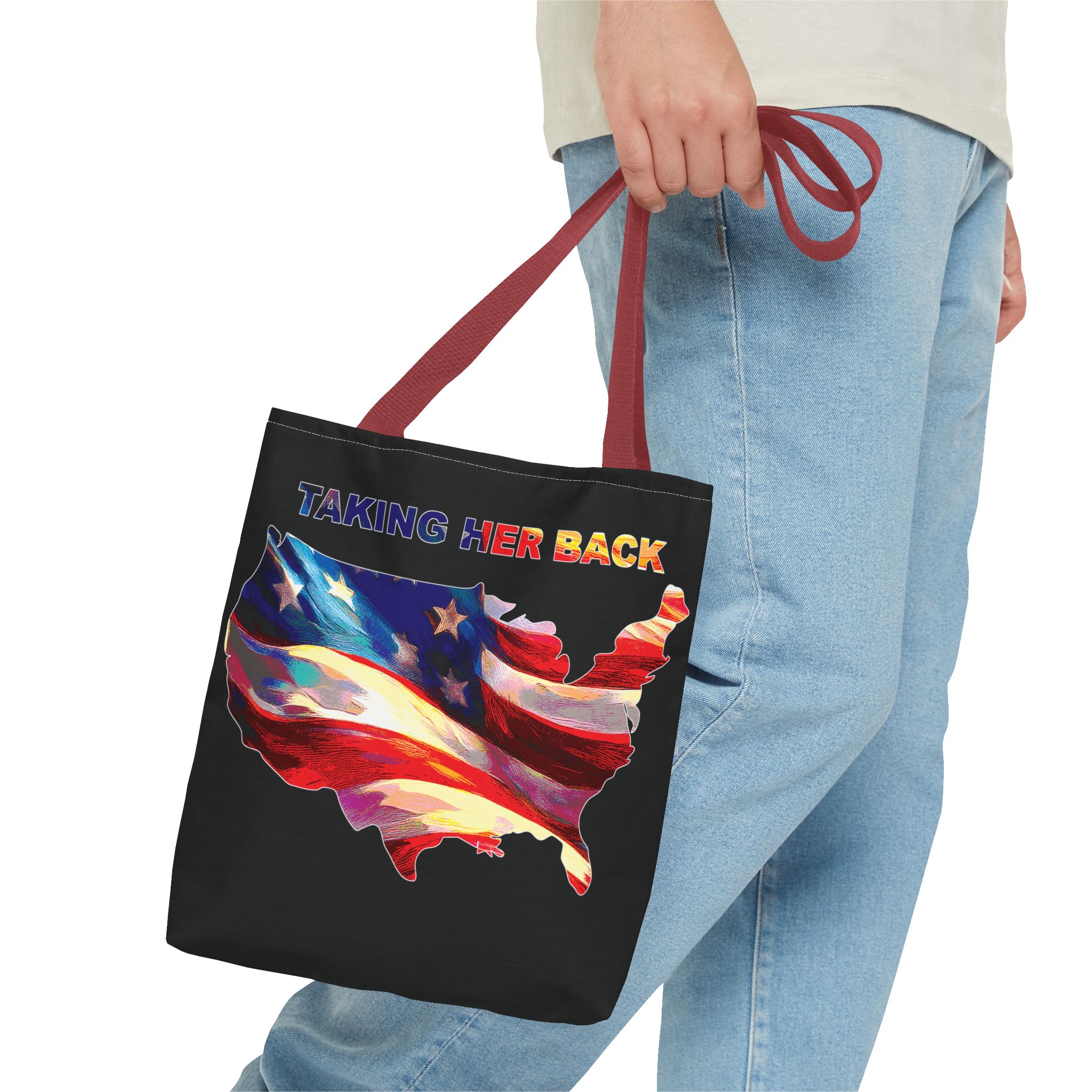 Patriotic Tote Bag - 'Taking Her Back' Design for Fourth of July and Veterans Day - Image 15
