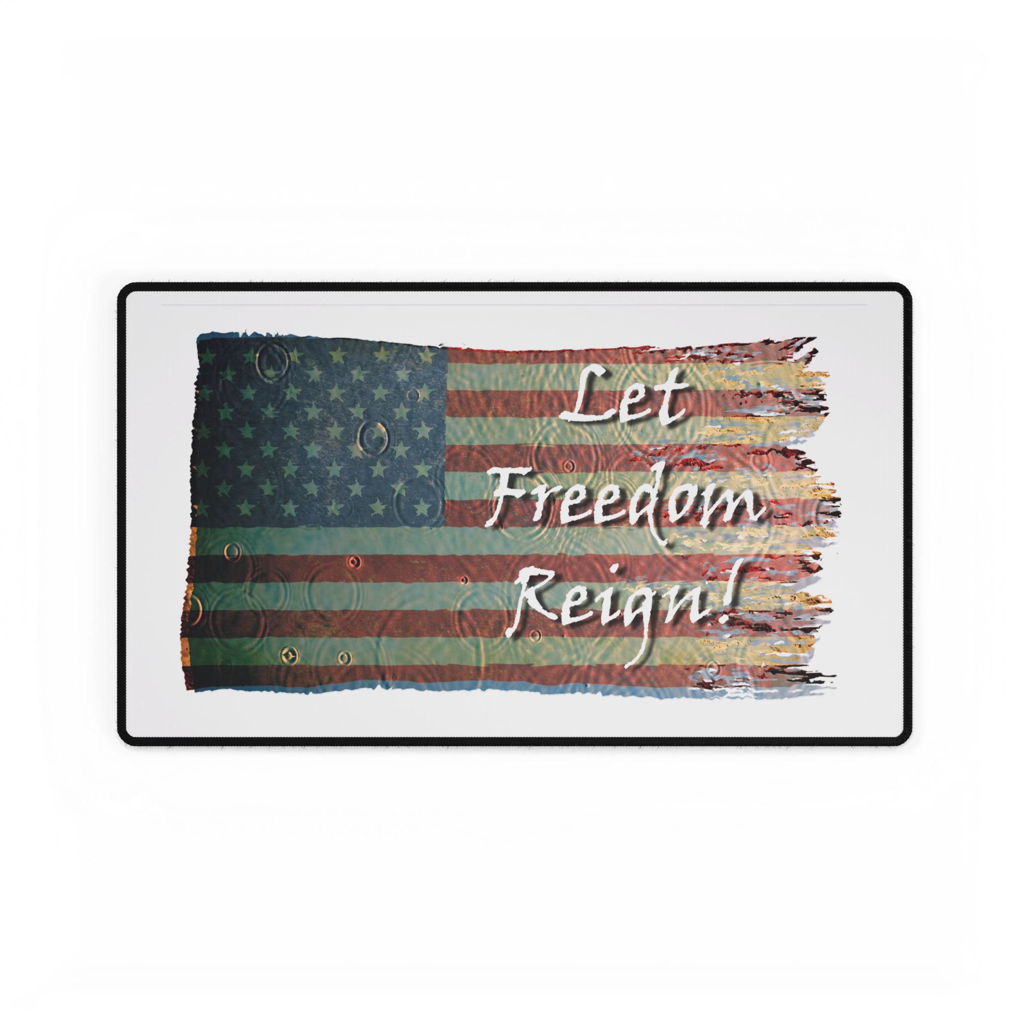 Patriotic Desk Mat - Let Freedom Reign, Office Decor, USA Flag, Home Office Accessory, Gift for Veterans - Image 9