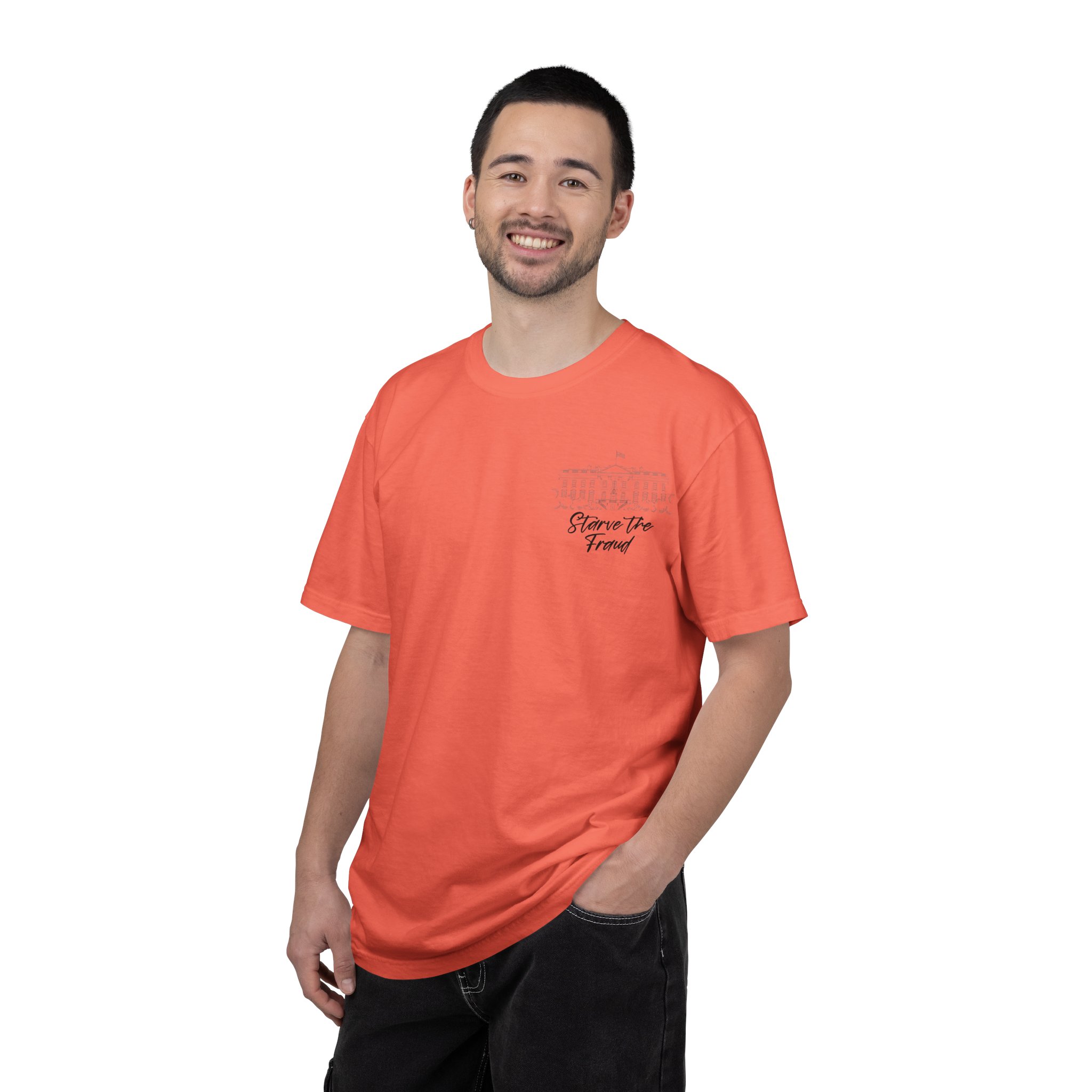 Starve the Fraud Graphic T-Shirt — Political Satire Tee - Image 16