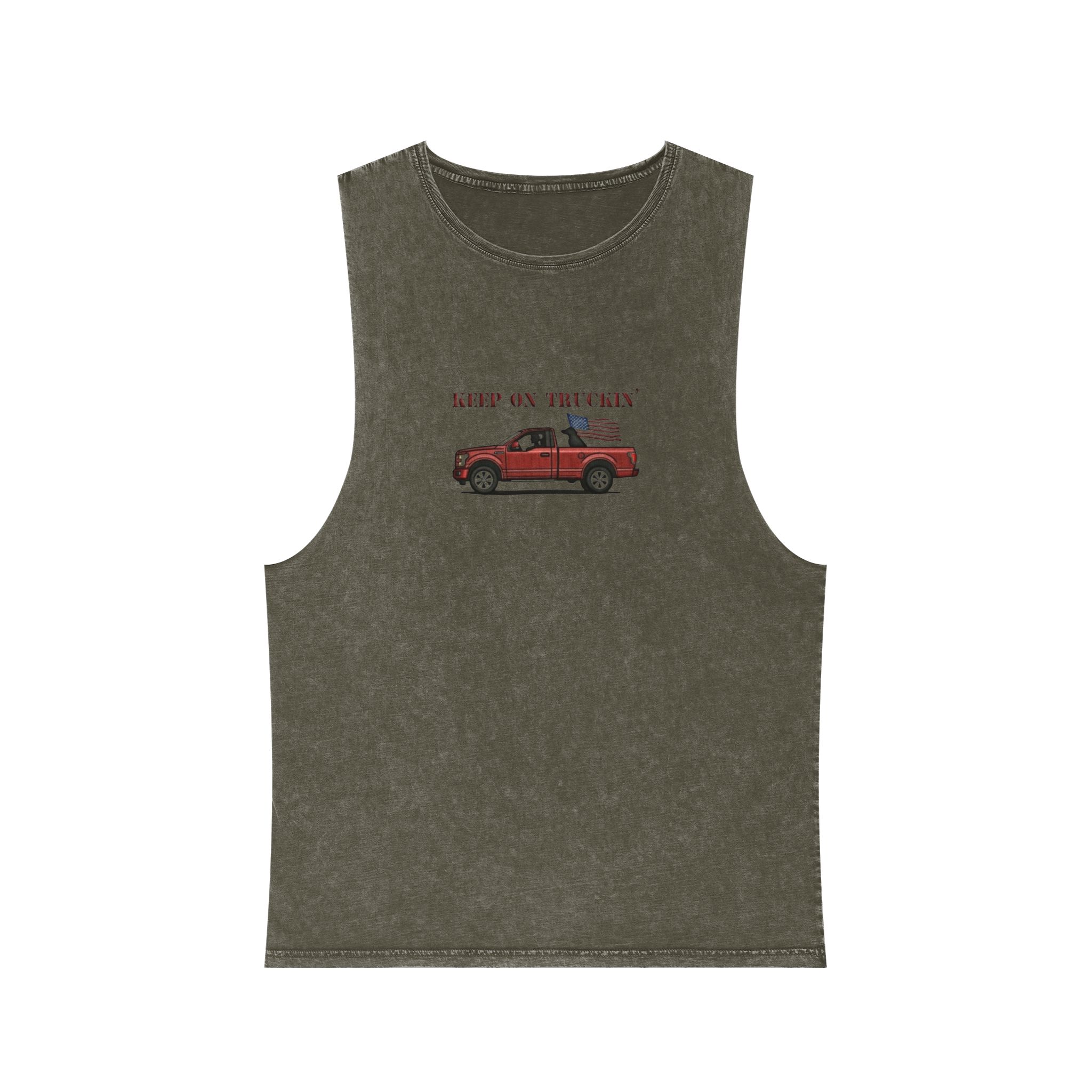 Tank Top - Keep on Truckin' Stonewash Unisex Shirt - Image 7