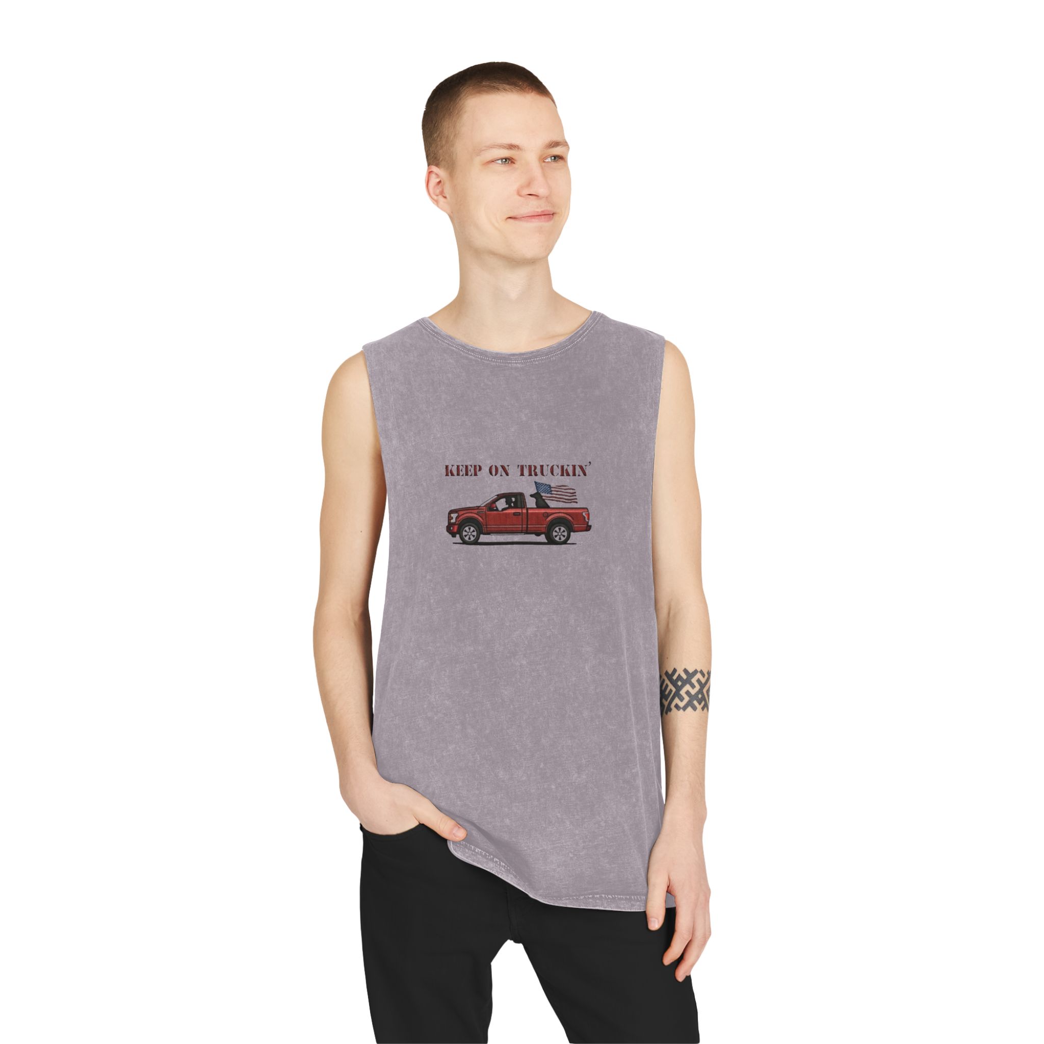 Tank Top - Keep on Truckin' Stonewash Unisex Shirt - Image 19