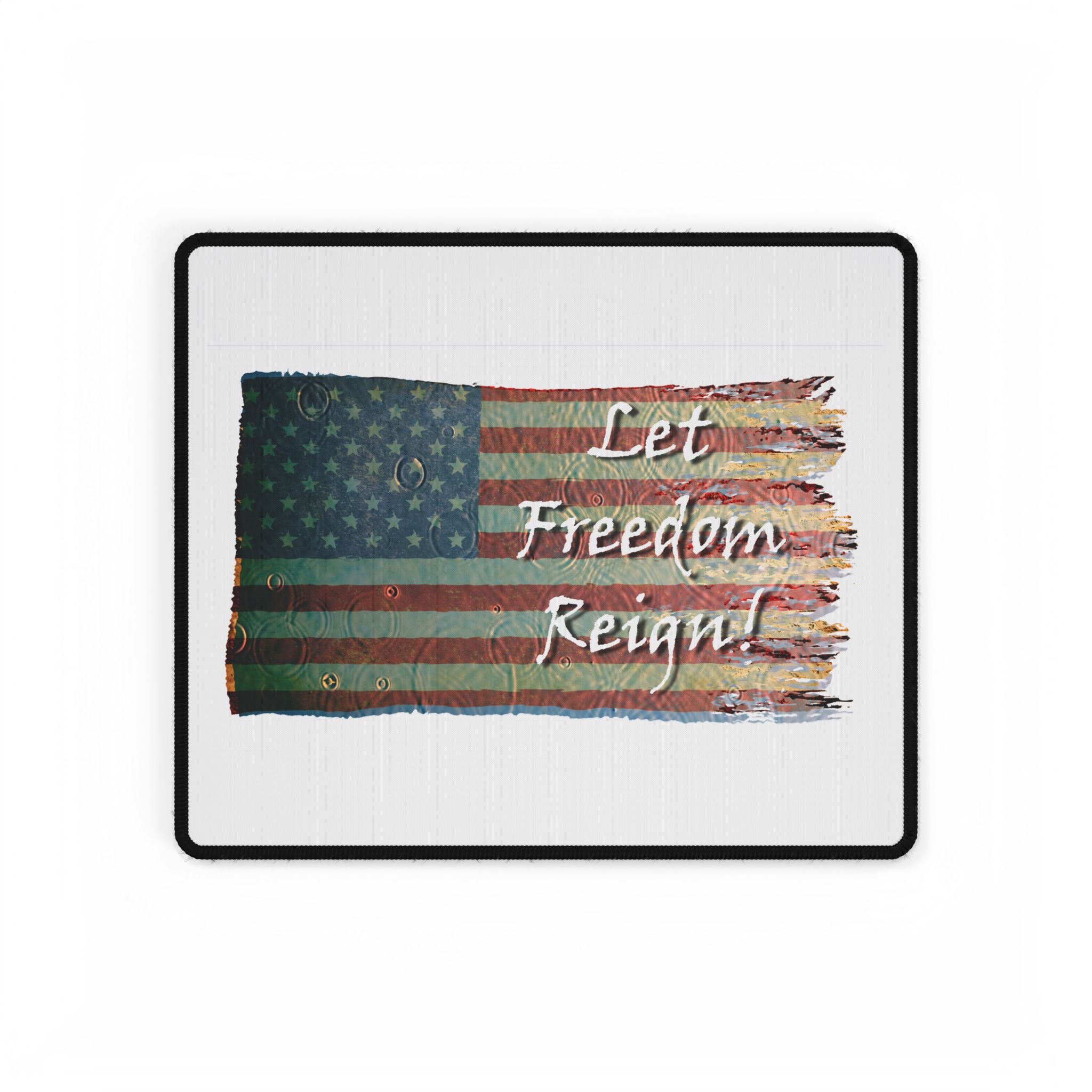 Patriotic Desk Mat - Let Freedom Reign, Office Decor, USA Flag, Home Office Accessory, Gift for Veterans - Image 5