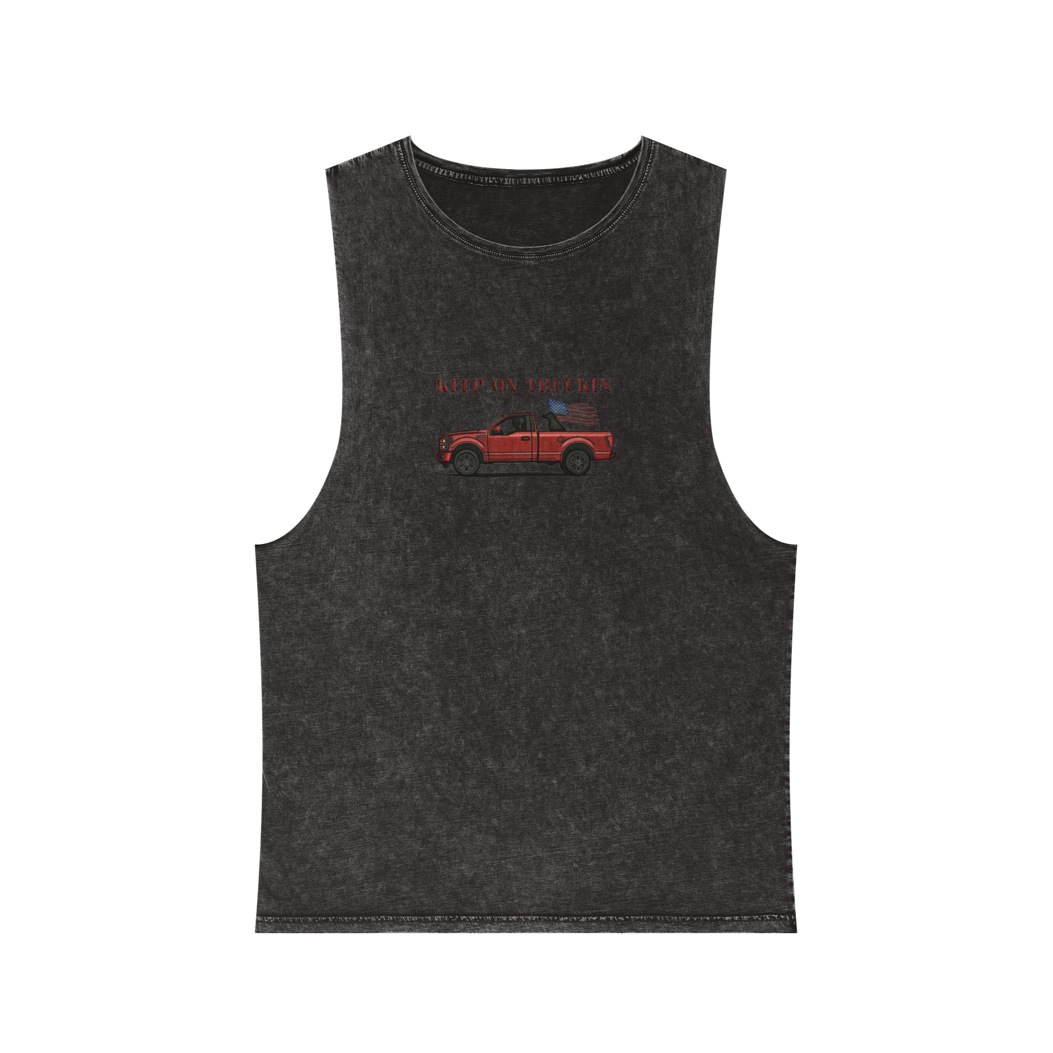 Tank Top - Keep on Truckin' Stonewash Unisex Shirt - Image 3