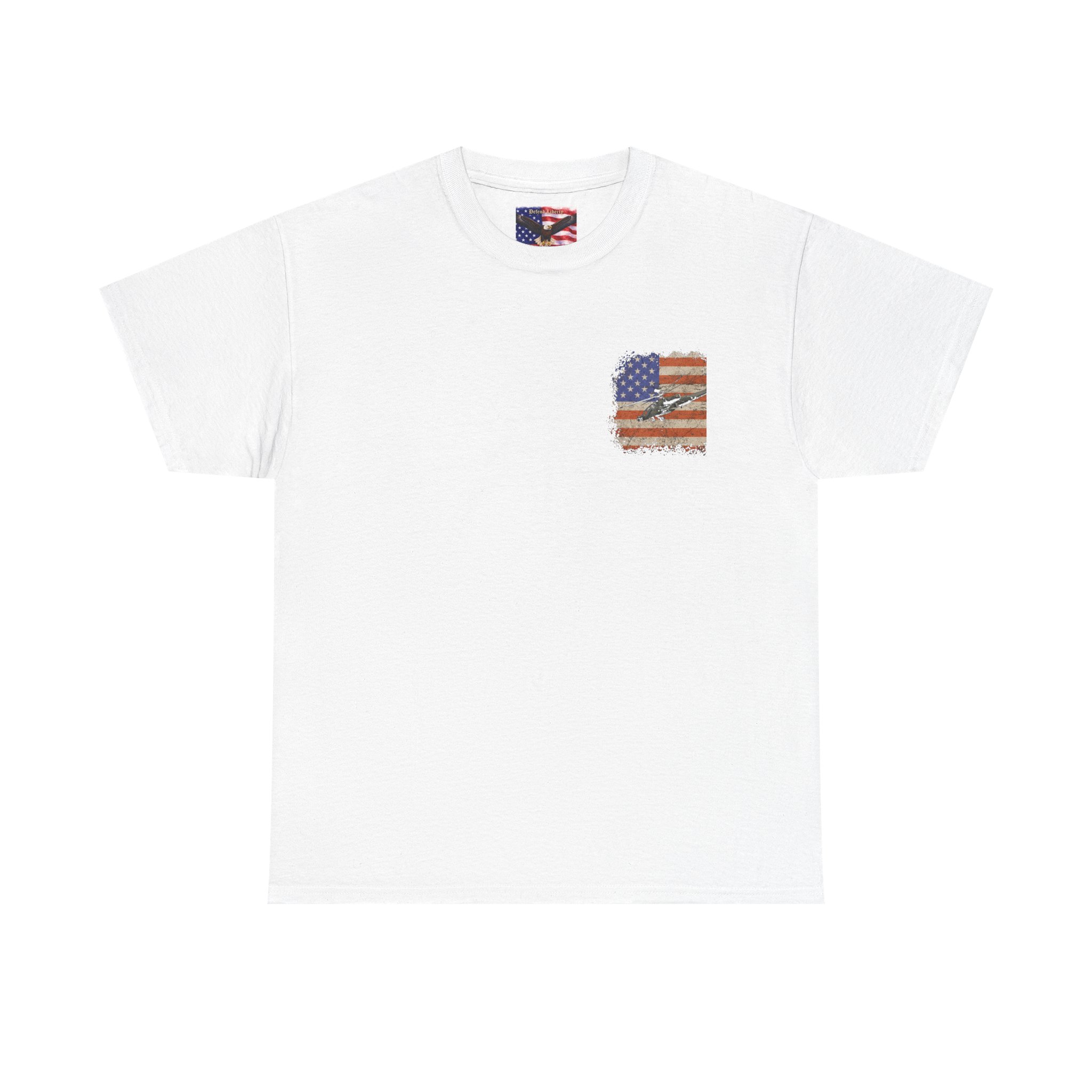 AH-64 Apache Helicopter Design with "Defend Liberty" Inner Back Label