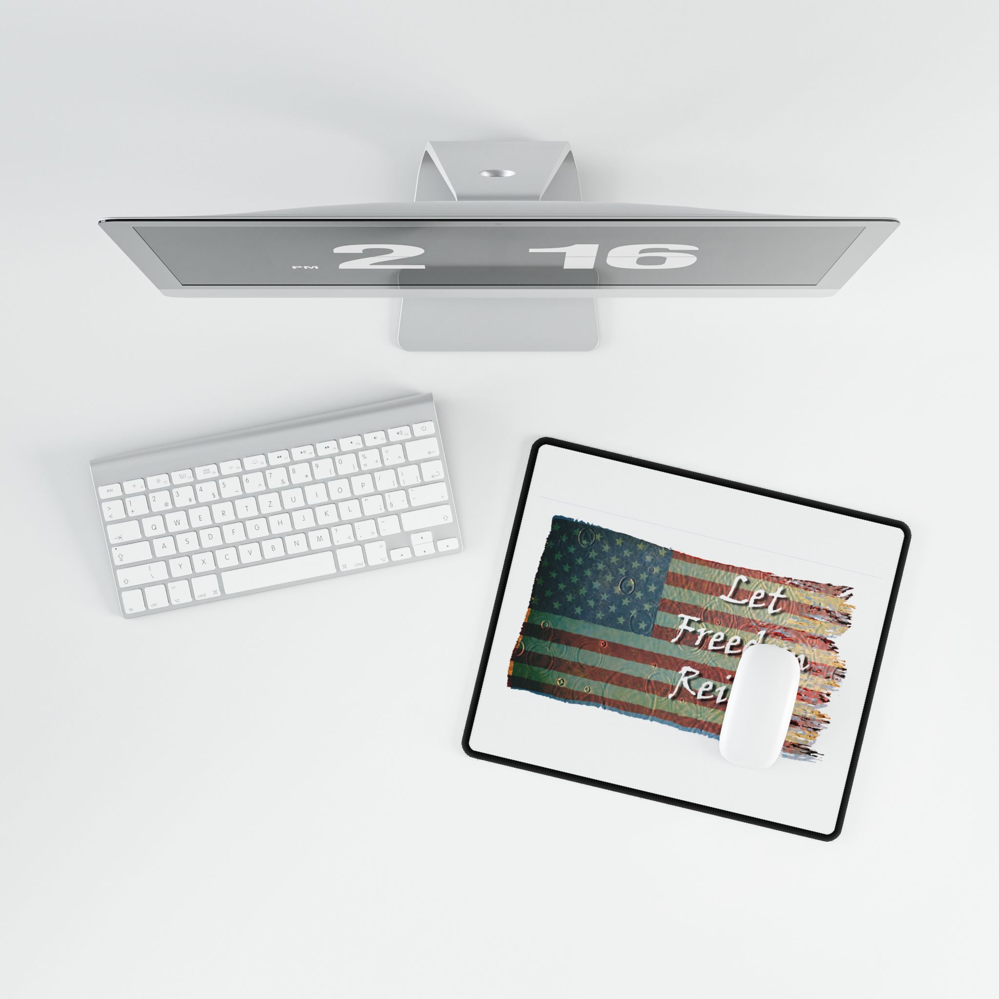 Patriotic Desk Mat - Let Freedom Reign, Office Decor, USA Flag, Home Office Accessory, Gift for Veterans - Image 8