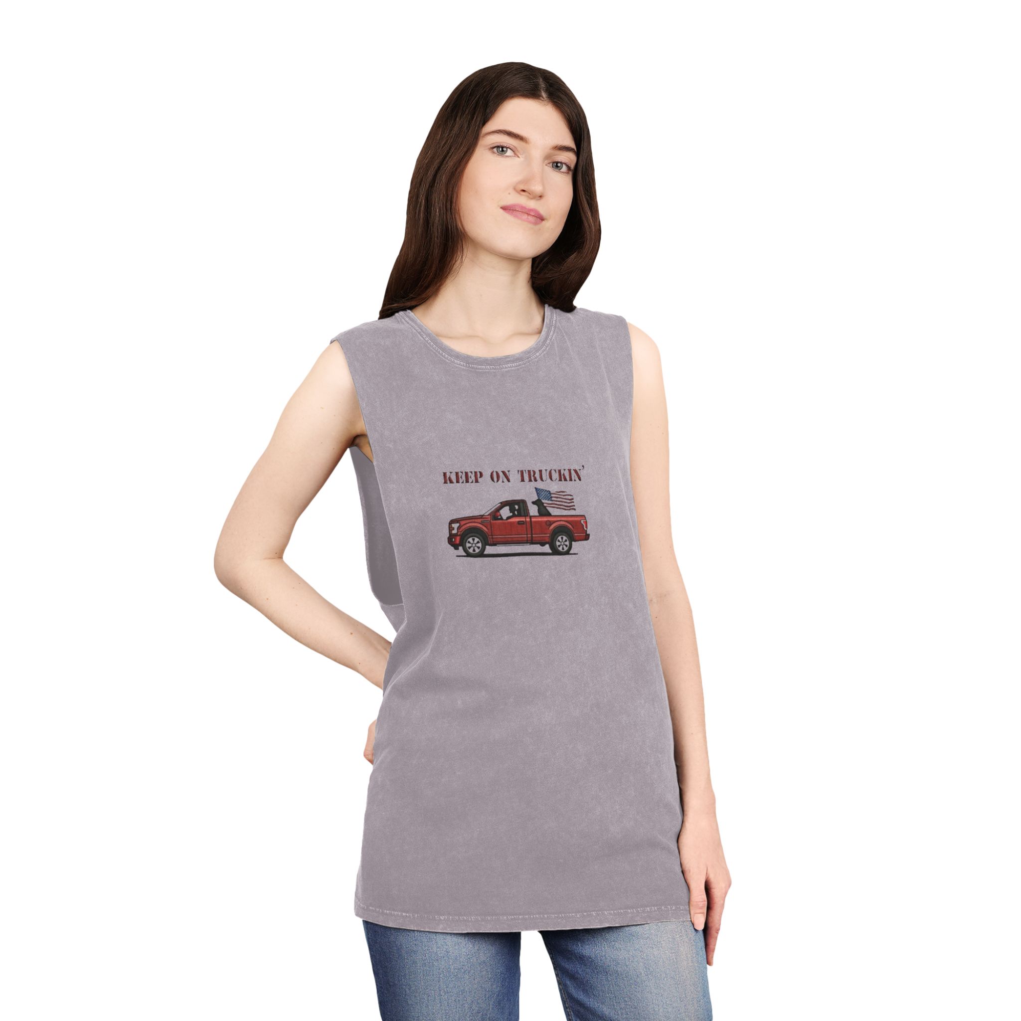 Tank Top - Keep on Truckin' Stonewash Unisex Shirt - Image 20