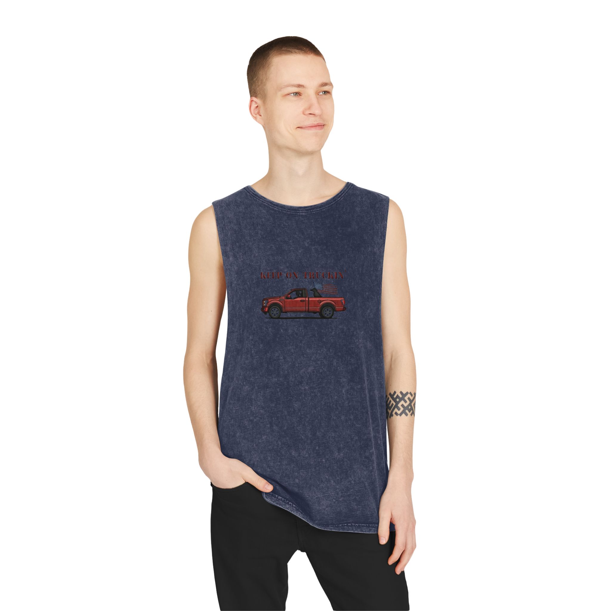 Tank Top - Keep on Truckin' Stonewash Unisex Shirt - Image 15