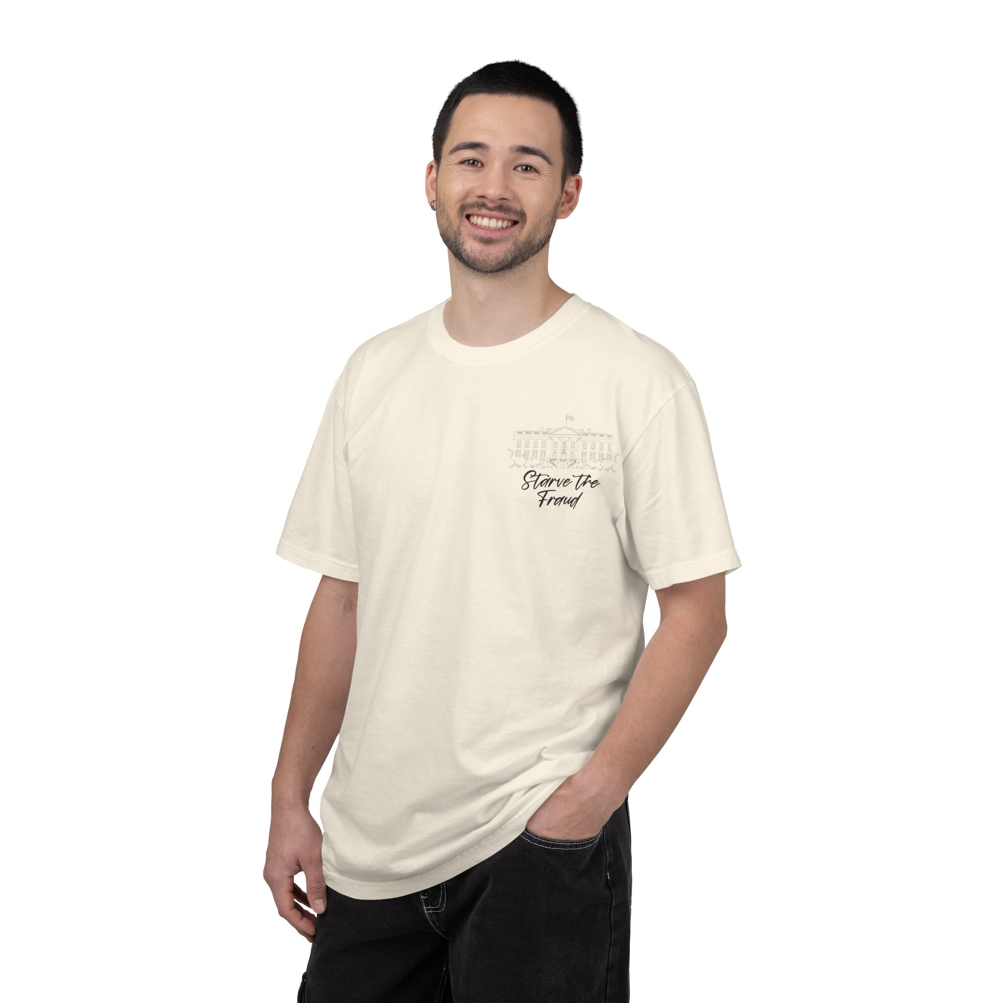 Starve the Fraud Graphic T-Shirt — Political Satire Tee - Image 20