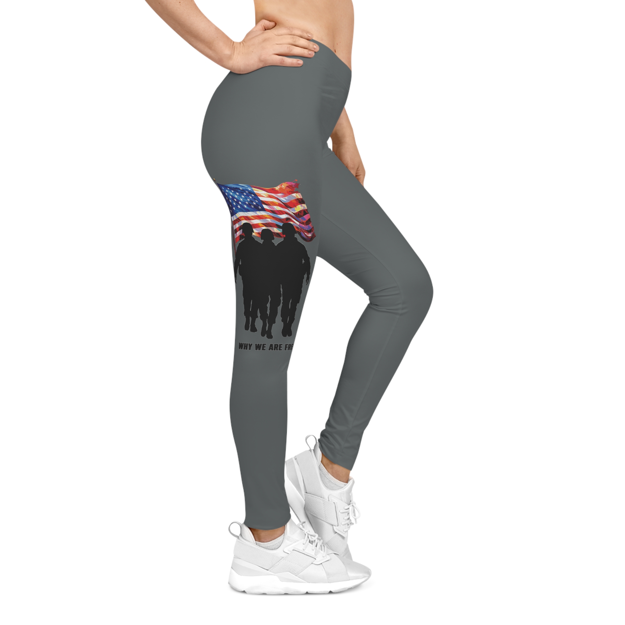 Why We Are Free Patriotic Leggings