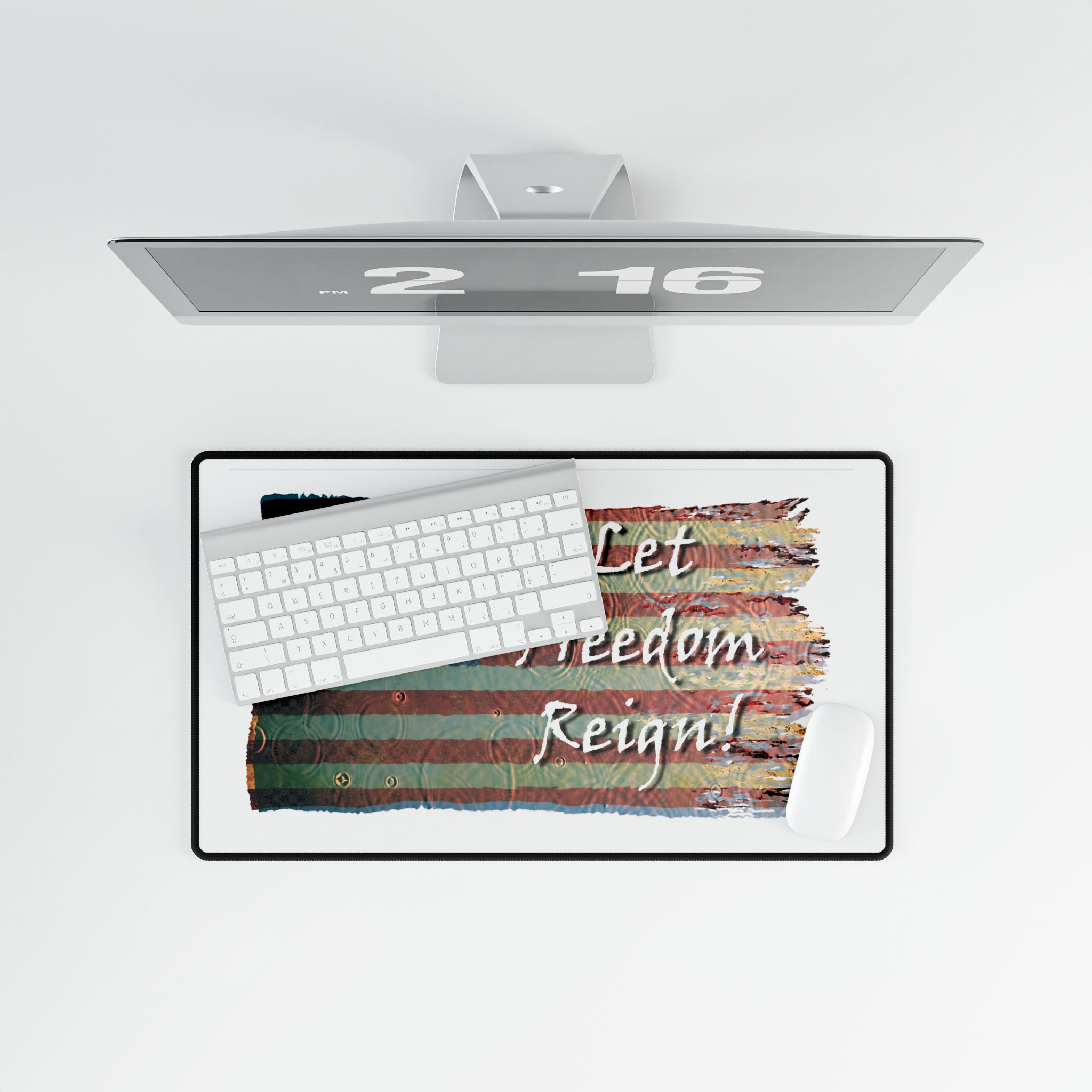 Patriotic Desk Mat - Let Freedom Reign, Office Decor, USA Flag, Home Office Accessory, Gift for Veterans - Image 12