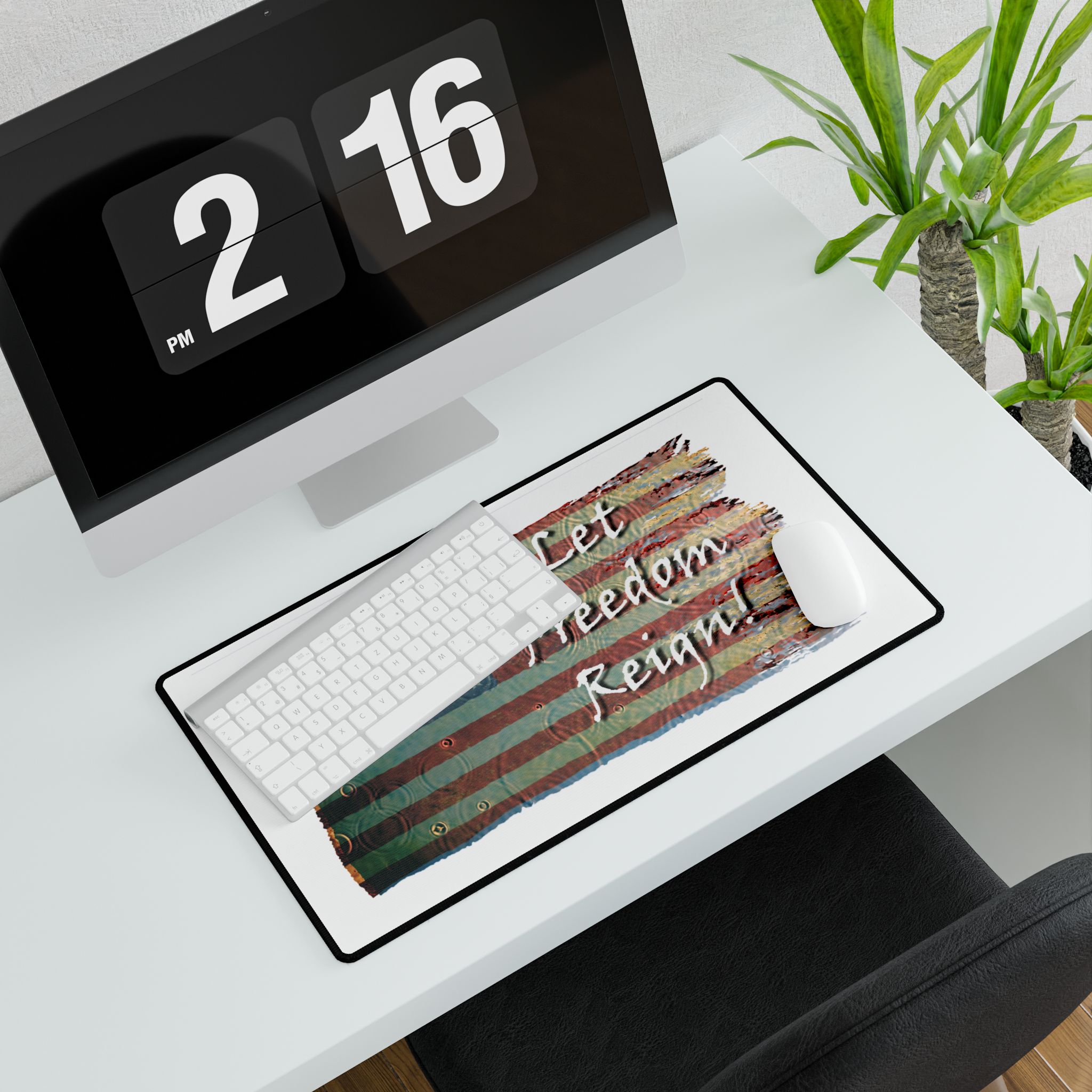Patriotic Desk Mat - Let Freedom Reign, Office Decor, USA Flag, Home Office Accessory, Gift for Veterans - Image 11
